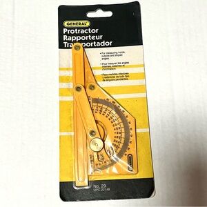 New Old Stock General Tools Plastic General Purpose Protractor